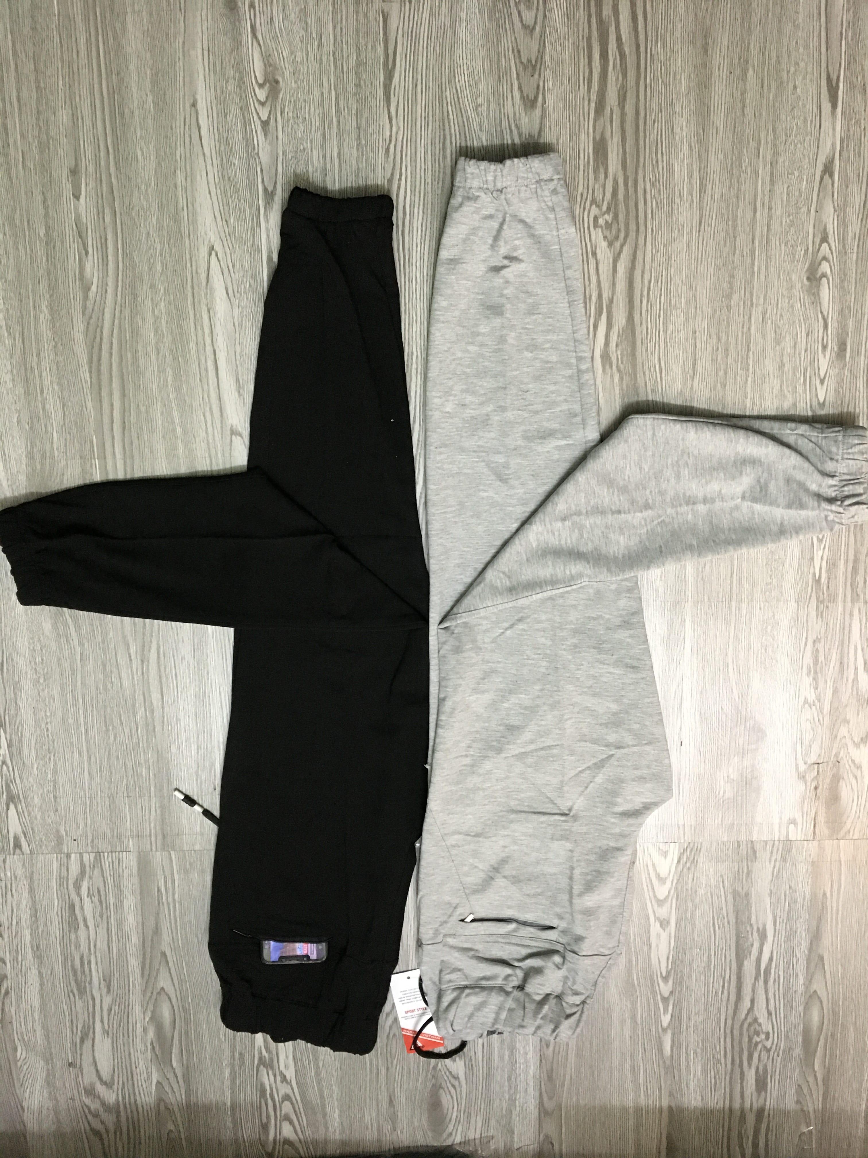 Quần Nỉ Jogger , da cá co giãn 4 chiều, 3 túi khóa ( ảnh chụp thật )