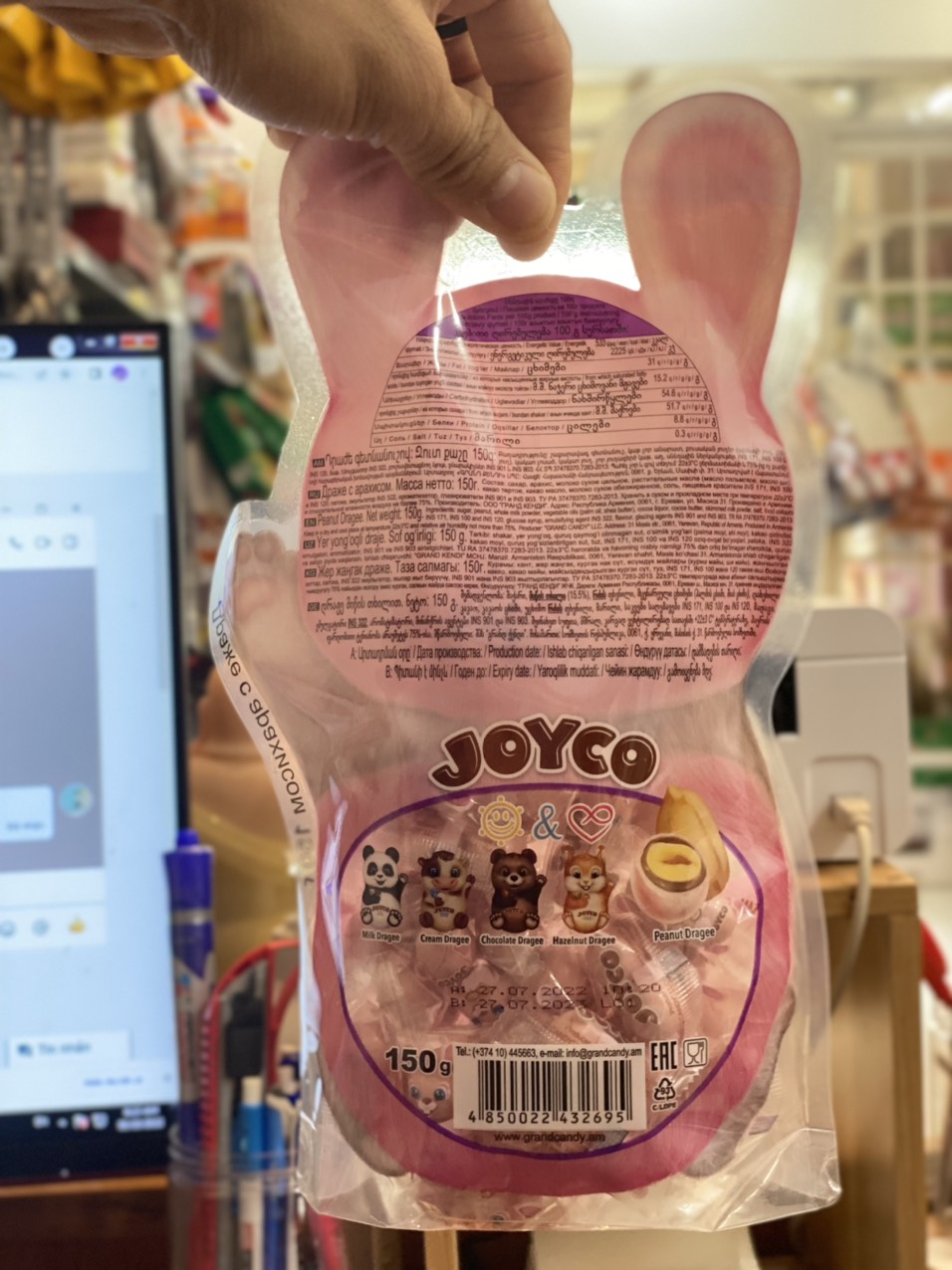 KẸO SOCOLA GẤU TRÚC JOYCO HÌNH THÚ 150GR - NGA
