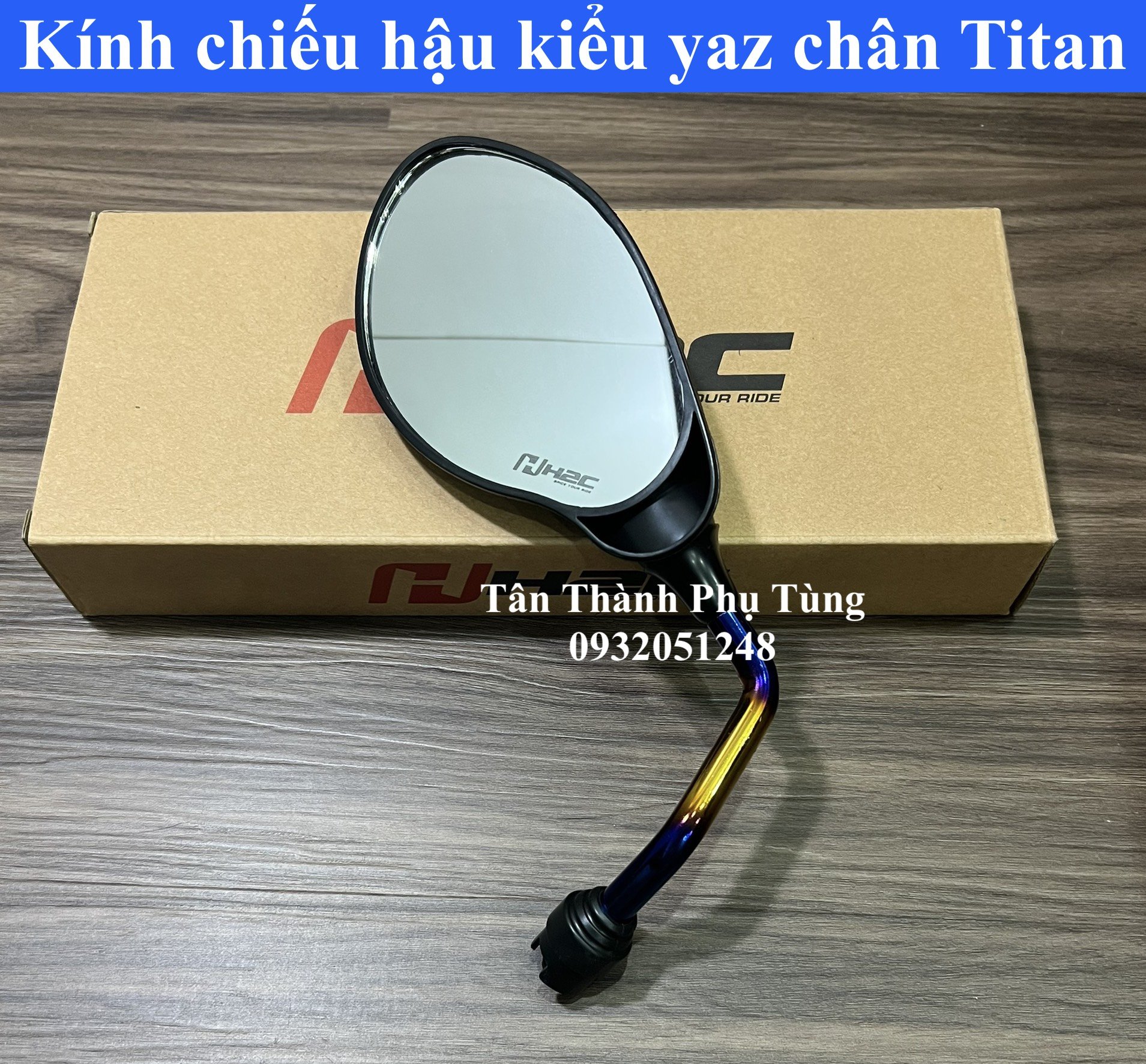 Kính chiếu hậu kiểu Yaz chân Titan - 1 cái bên trái