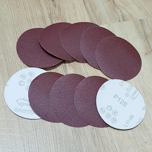 Giấy Nhám Tròn, Nhám dán khổ 100mm (P40 - P240), đế dán nhám 100mm