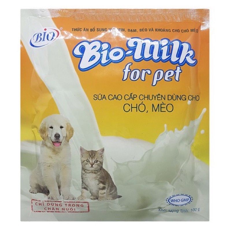 Sữa bột Bio-milk dành cho chó mèo gói 100gram