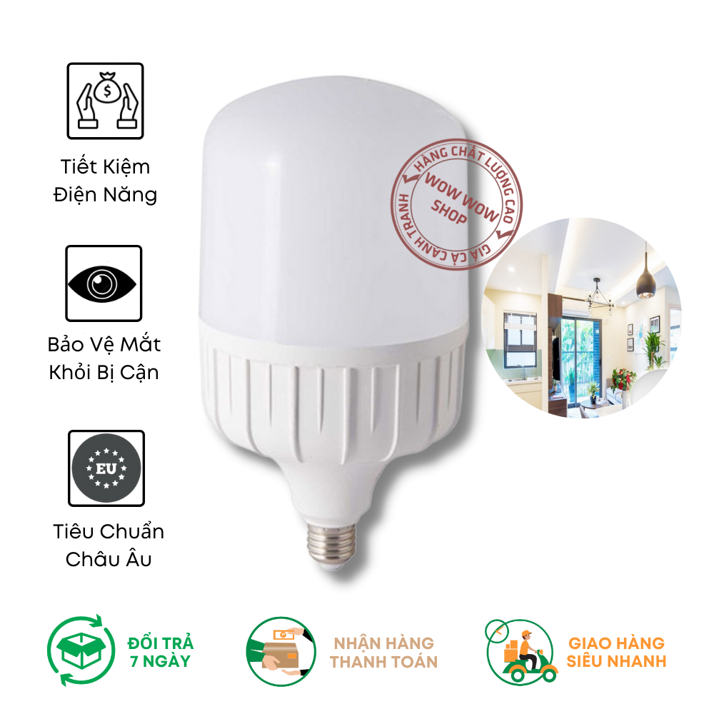 Đèn led bulb châu âu tiết kiệm 90% cực sáng 30w