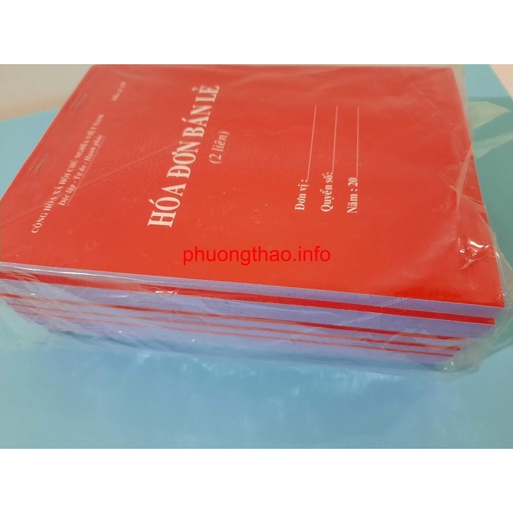 Hoá đơn bán lẻ giấy carbon - Dày 100 trang ( A4/ A5 ).