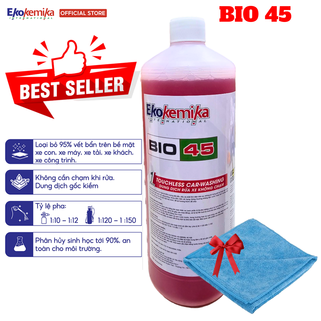 Dung dịch bọt rửa xe không chạm bio 45 ekokemika độ đậm đặc cao - uy tín - chất lượng - giá hủy diệt