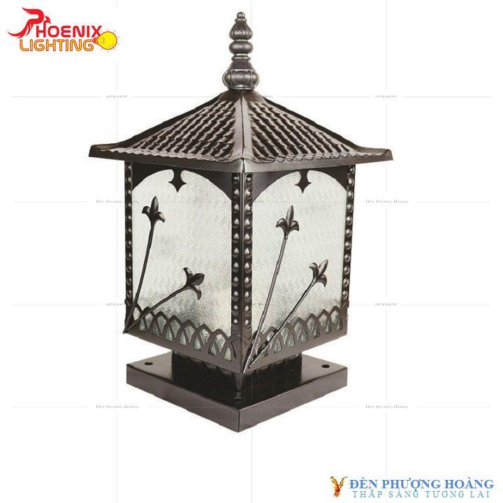 Đèn trụ cổng D200 trụ vuông