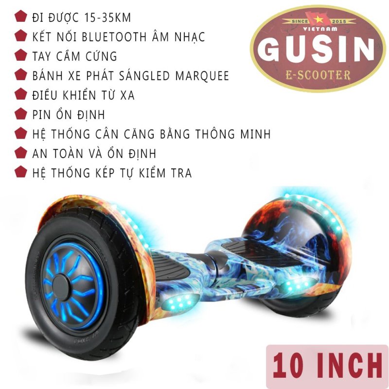 Mua [HCM]xe tự cân bằng 10inch chính hãng GuSin - mới nhất thị trường - đủ màu