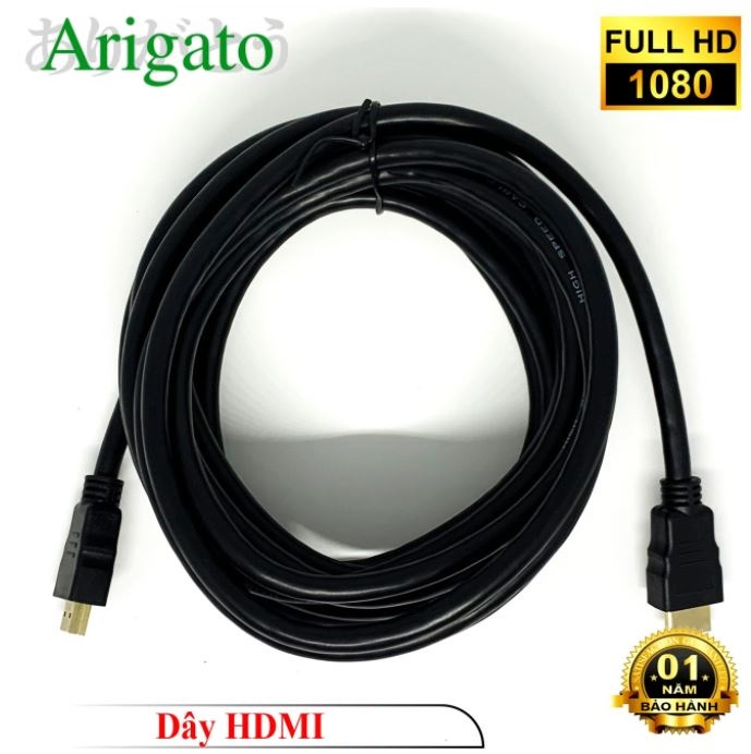 Dây HDMI 7.0 Tròn Màu Đen, Độ Dài 1.5m