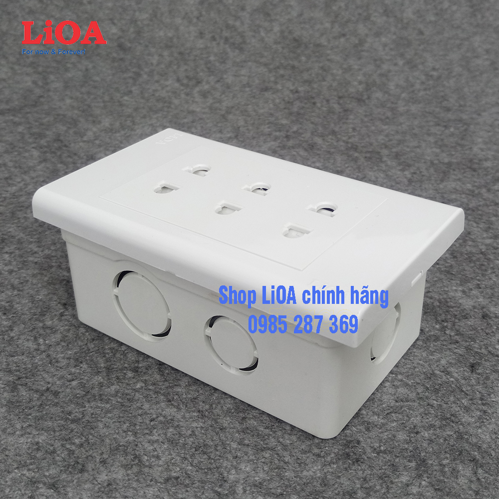 Combo ổ cắm điện ba 2 chấu 16a lioa - âm tường