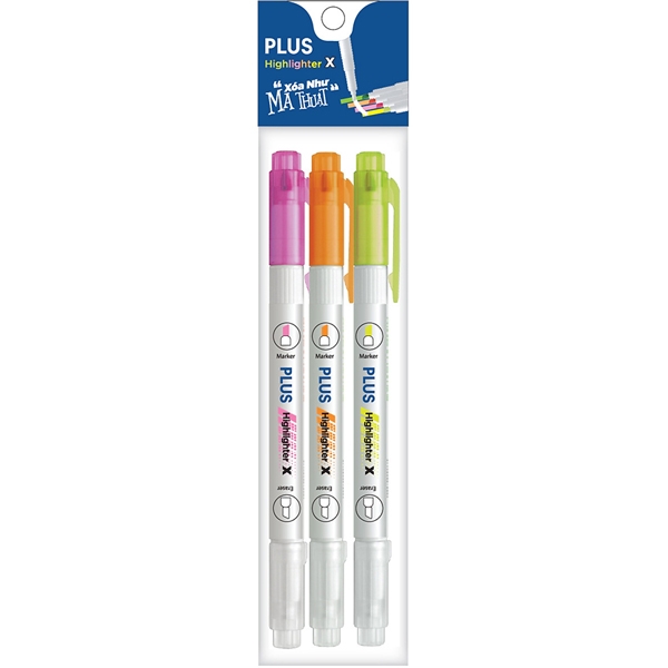 Bộ 3 bút dạ quang highlighter x plus-600-v012
