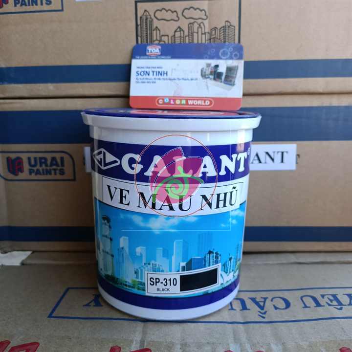 [Sơn chậu] Ve màu đen Galant 800ml