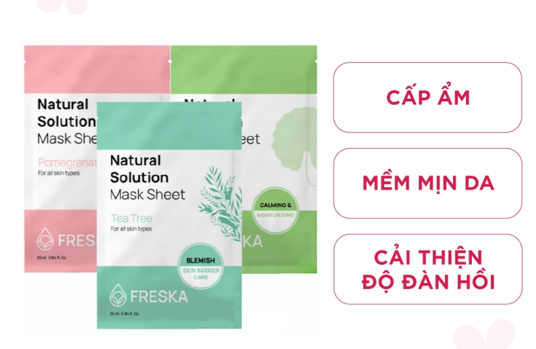 Mặt nạ giấy NATURAL SOLUTION MASK SHEET 25ml - FESKA MASK SHEET