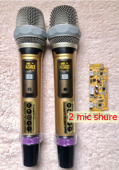 2 MICRO SHURE UGX9 II KARAOKE KHÔNG DÂY mic mạch thao máy