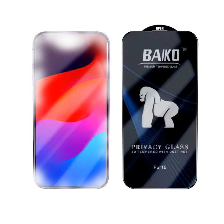 Kính cường lực Chống Nhìn Trộm BAIKO full màn hình cho các dòng iPhone từ 7 đến 16 Pro Max - Phụ Kiện 1986