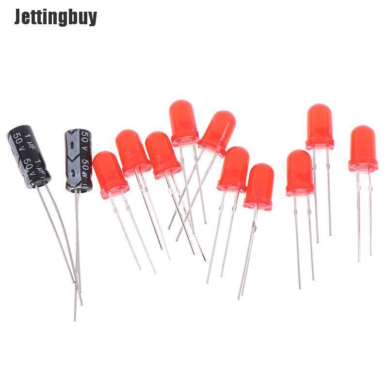 Jettingbuy LED Chaser Đèn Nước Chảy Mô-đun Ne555 + Bảng Mạch Pcb Cd4017 Bộ Dụng Cụ Tự Làm