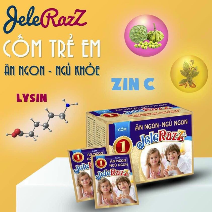 Cốm JELERAZZ - Ăn ngon - Ngủ khỏe - Tăng đề kháng (hộp 30 gói)