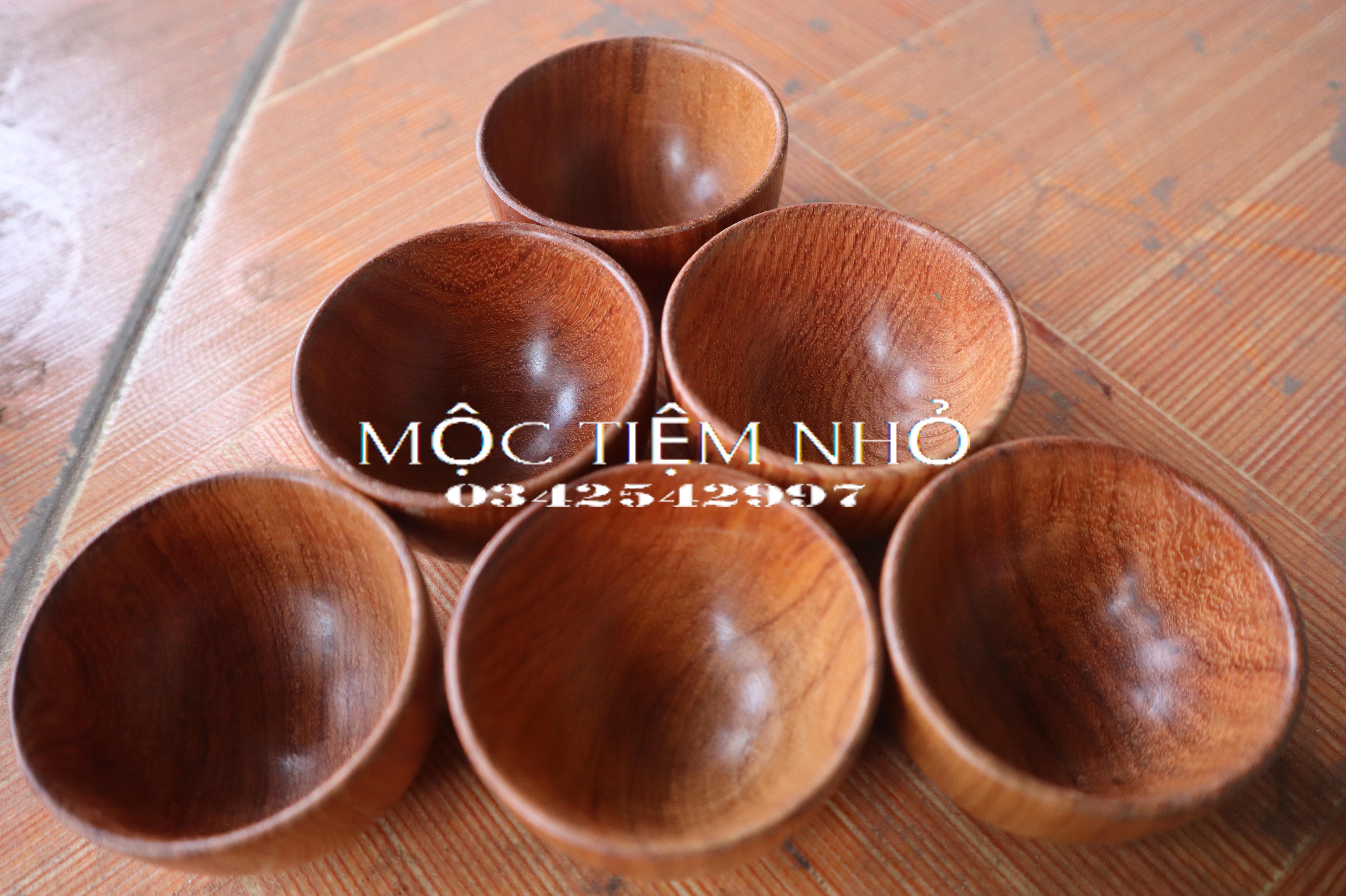 Bộ ấm chén gỗ hương nguyên khối