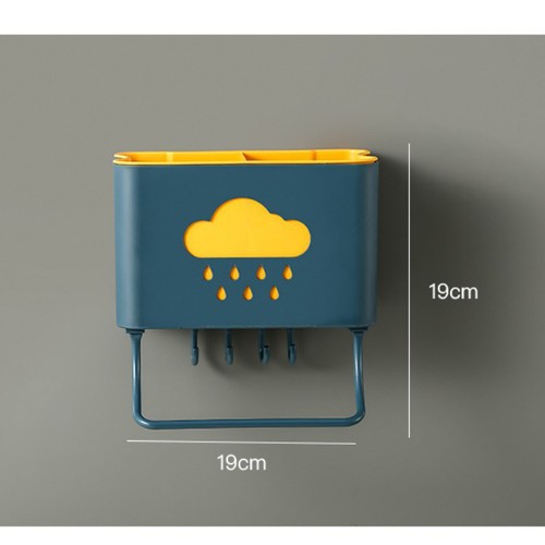 Ống Đũa Hình Đám Mây 2 Ngăn Có Móc Treo