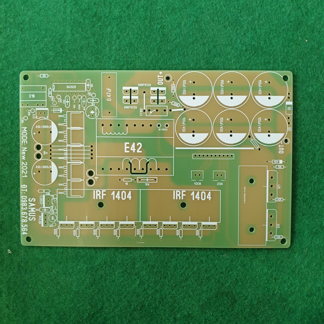 Bo mạch 8 fet băm igbt ee42