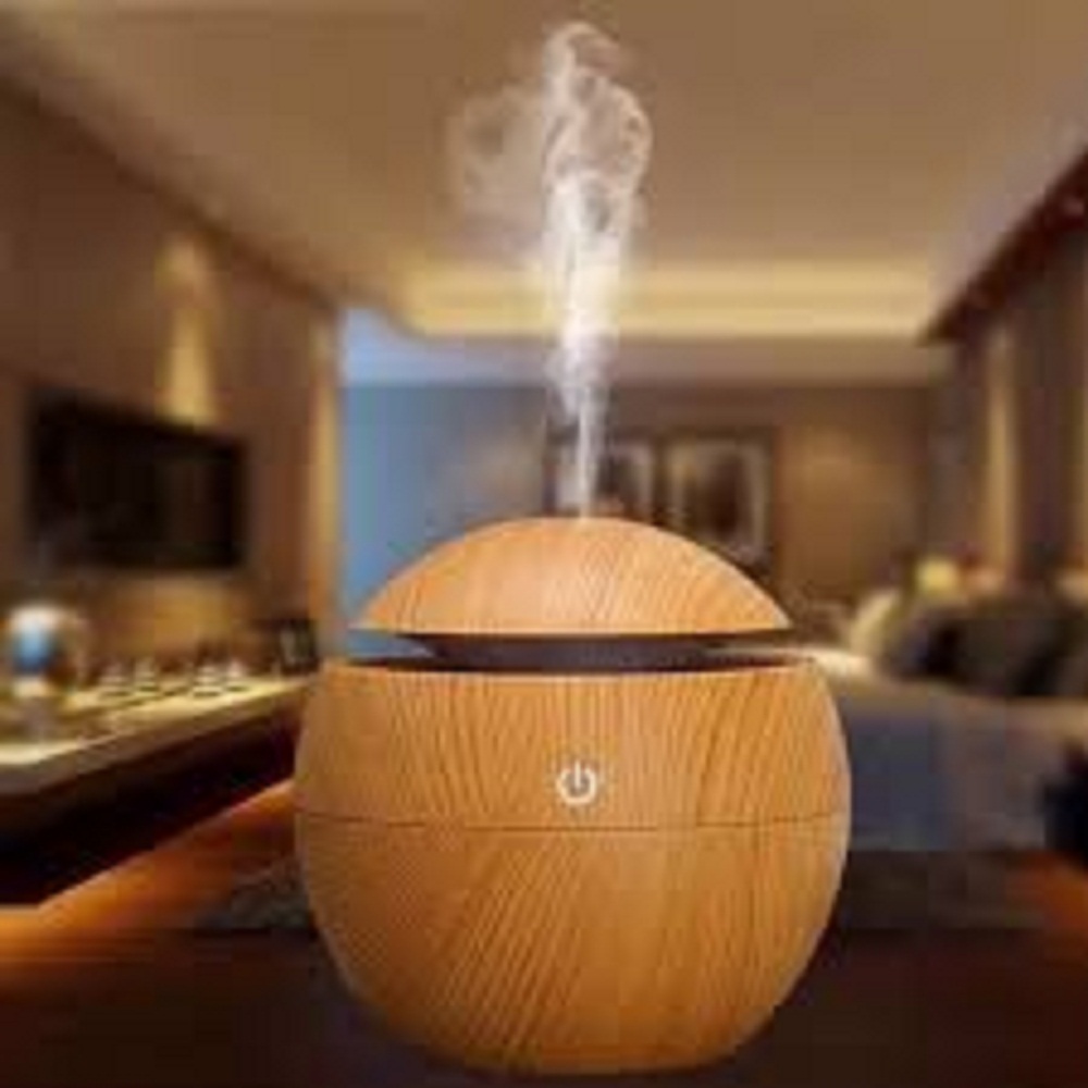 Máy xông tinh dầu vân gỗ nhỏ phun sương tạo ẩm máy phun sương tinh dầu máy khuếch tán tinh dầu