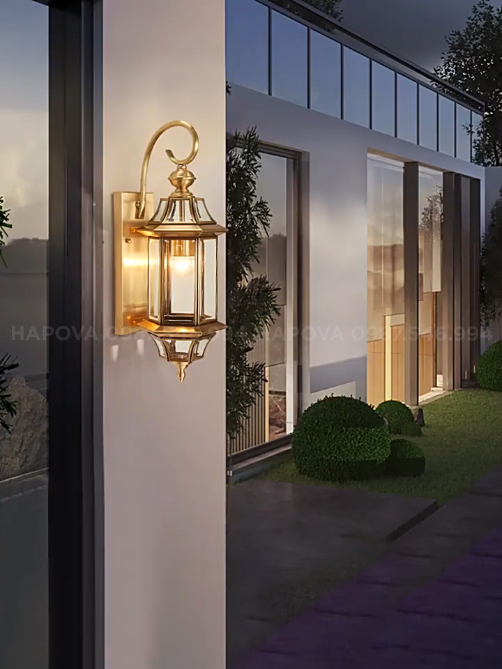 Đèn gắn tường, đèn tường cao cấp bằng ĐỒNG HAPOVA DGT 1001