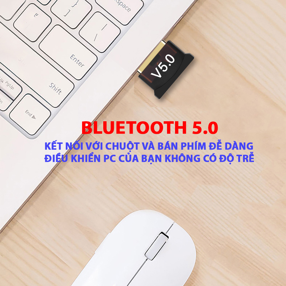 USB Bluetooth 5.0 cho PC -USB Bluetooth Máy tính kết nối 20m V5.0