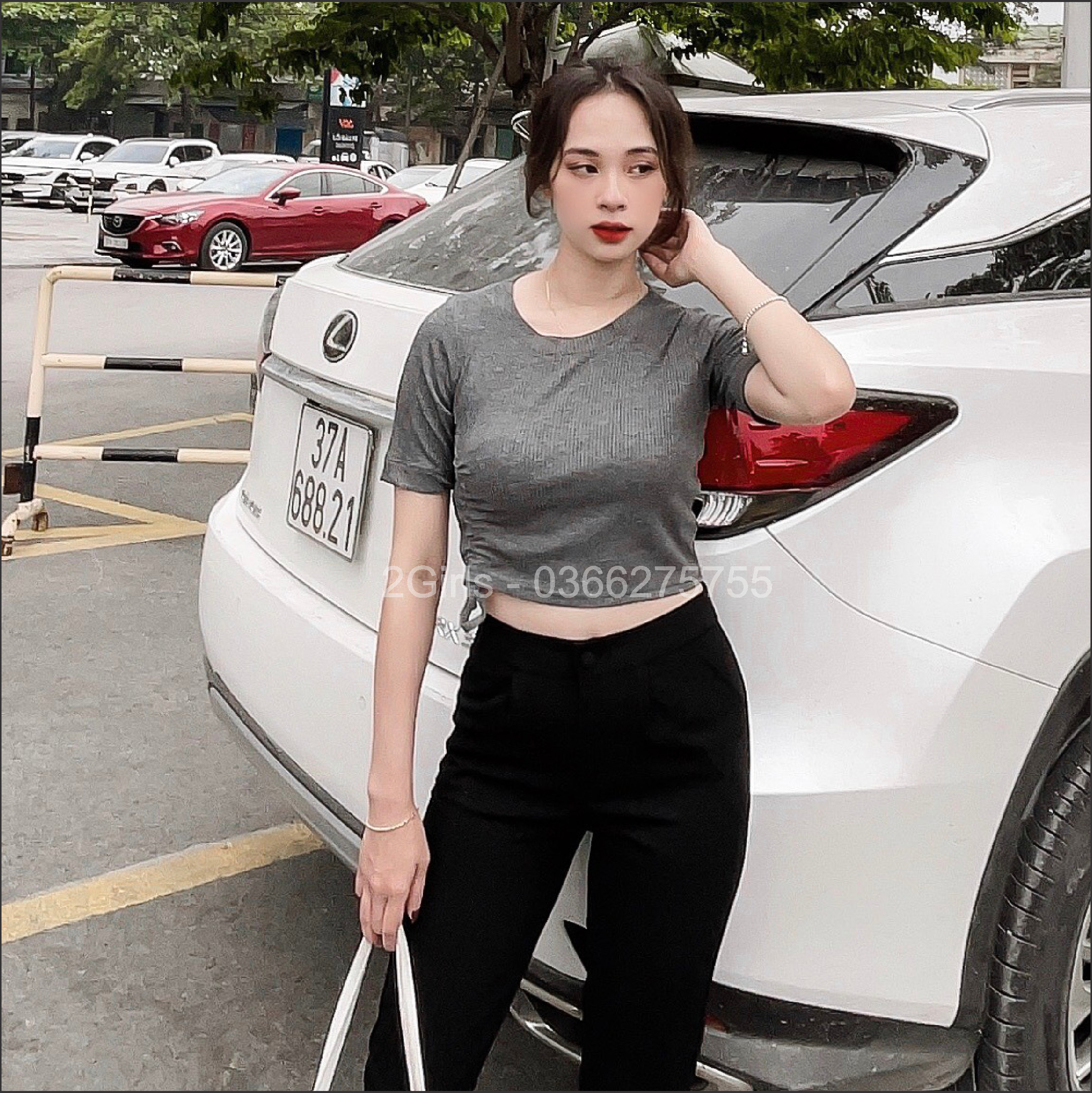 [BÁN SỈ] Áo thun rút dây eo bên sườn A08