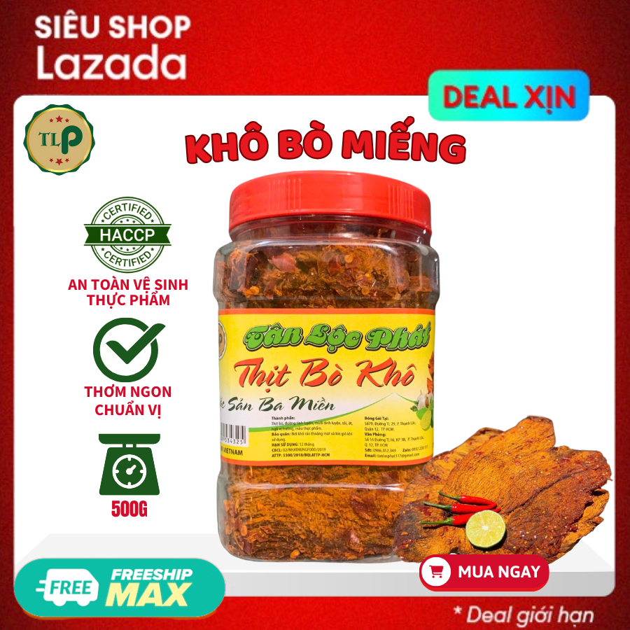 KHÔ BÒ MIẾNG TÂN LỘC PHÁT Thơm Ngon Đậm Vị