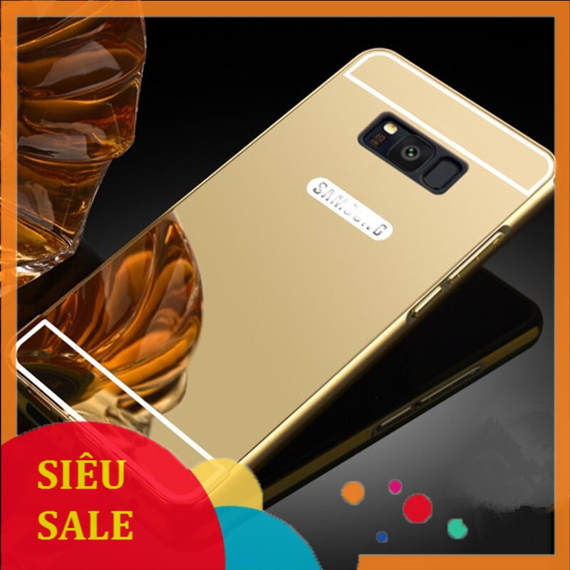 Ốp lưng Samsung Galaxy S8 tráng gương viền kim loại