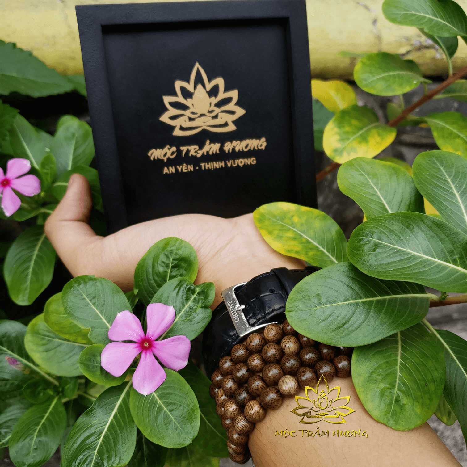 [HCM]Vòng Tay Trầm Hương (Tặng Túi) Chuỗi Tràng Hạt 108 6mmTrầm Tốc Việt - Mang Lại May Mắn & Tài Lộc (Tặng Lá Bồ Đề + Túi Đựng Vòng)