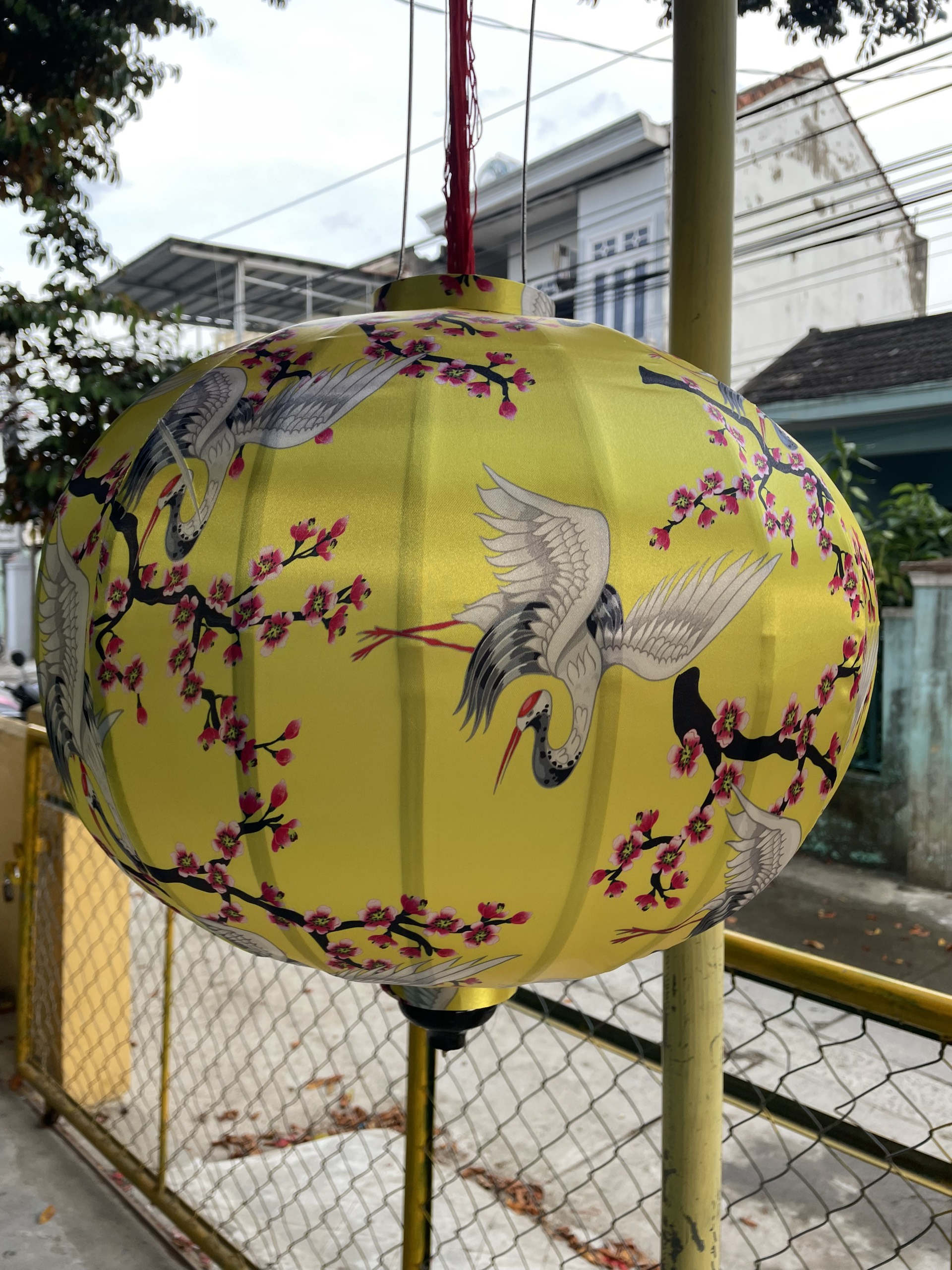 Đèn lồng vải hội an phi 3d(30cm) 0905581530 vietnames lanterns silk 3d