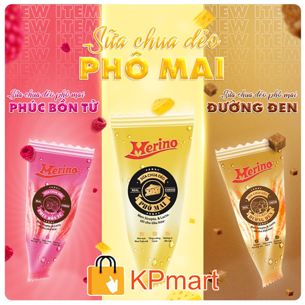 (GIAO HỎA TỐC HCM) COMBO 10 sữa chua dẻo phô mai Merino 50g