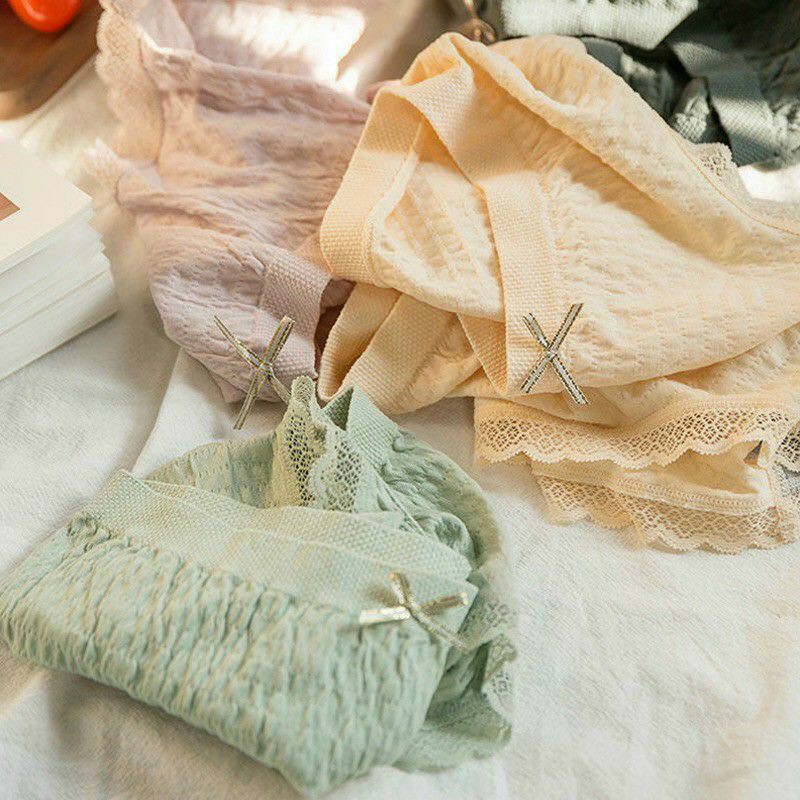 Quần Lót Nữ Cotton Nhăn Kháng Khuẩn Co Dãn 4 Chiều