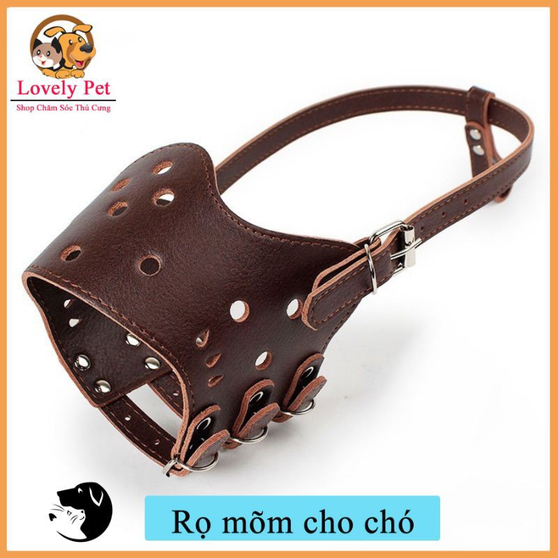 [HCM]Rọ mõm chó chất liệu da bền bỉ chống cắn chống sủa 5.0