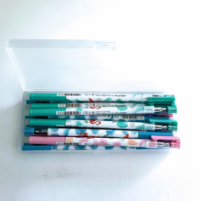 Hộp 12 cây viết xóa được cao cấp ngòi 0.5mm đựng trong hộp nhựa rất chắc chắn, tránh thất lạc