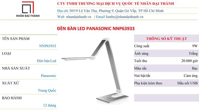 Đèn bàn sạc Led Panasonic NNP63933 - Màu Bạc