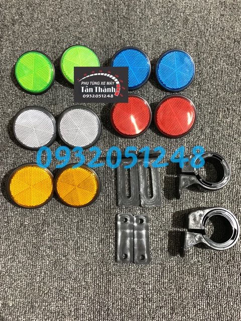 Mắt mèo phản quang đủ màu kèm pát ốc( 1 cặp gắn 2 bên)