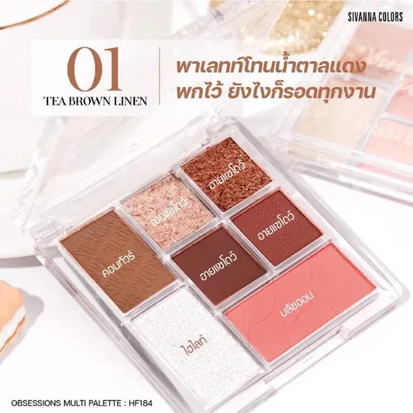 Bảng Phấn Mắt 7 Ô Sivanna Obsessions Multi Palette HF184 ( MÃ 60)