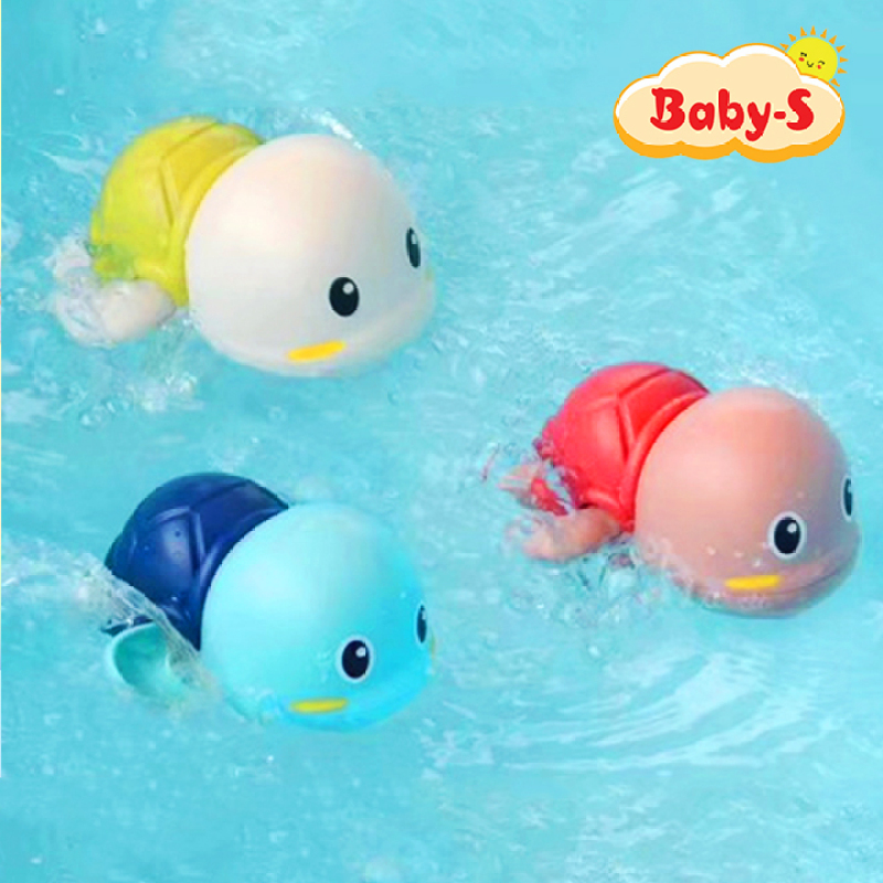 Đồ chơi bồn tắm cho bé yêu rùa bơi vặn dây cót bằng nhựa nguyên sinh ABS an toàn cho bé đủ màu sắc kích thích trí não phát triển Baby-S – SDC023