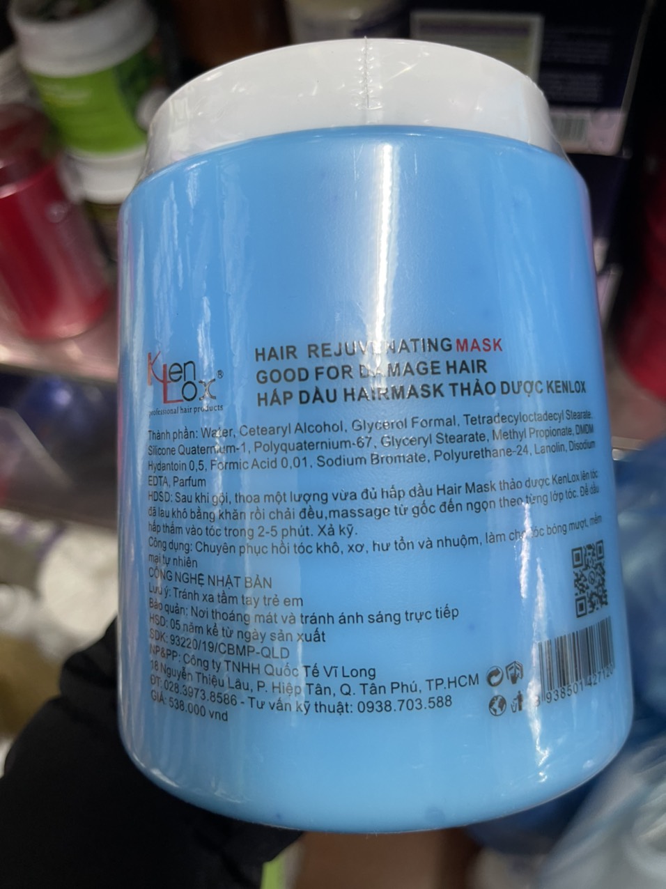 Kem hấp dầu mềm mượt Kenlox 1000ml
