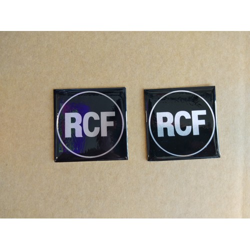 [HCM]CẶP TEM DÁN THÙNG LOA LOGO RCF- GIÁ 1 CẶP