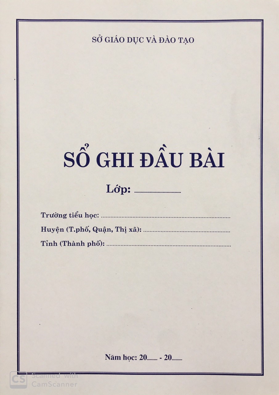 Sổ ghi đầu bài tiếu học