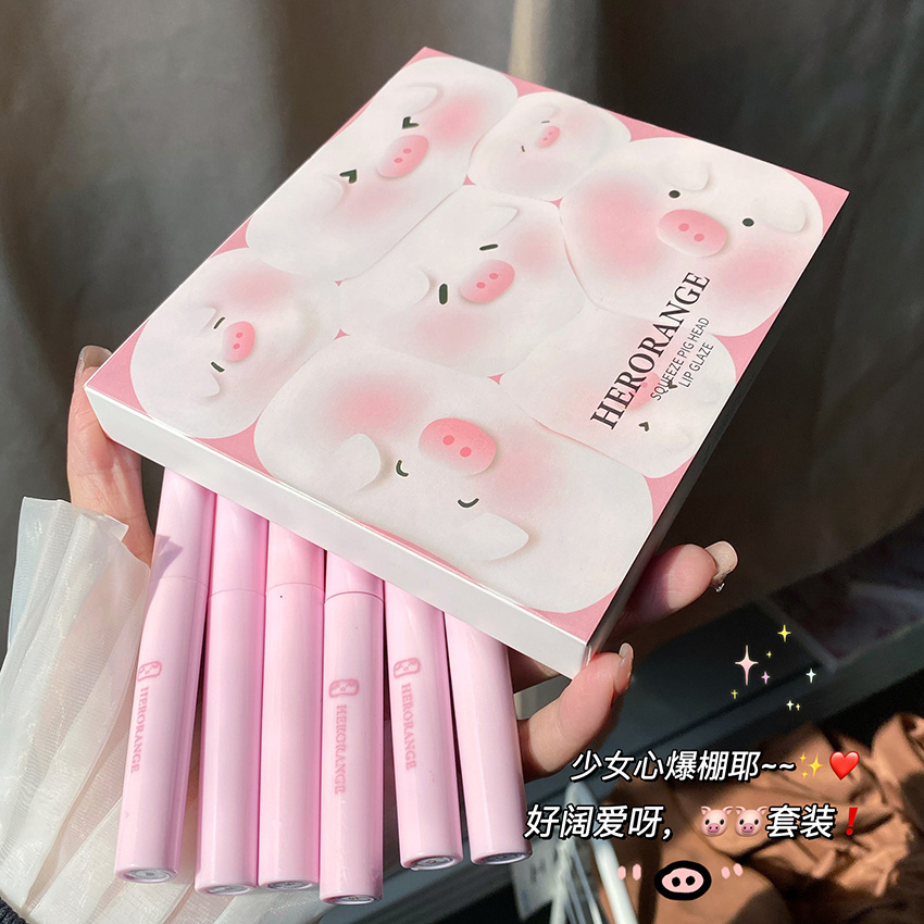 Set 6 son môi kem lì herorange mẫu mới cực xinh