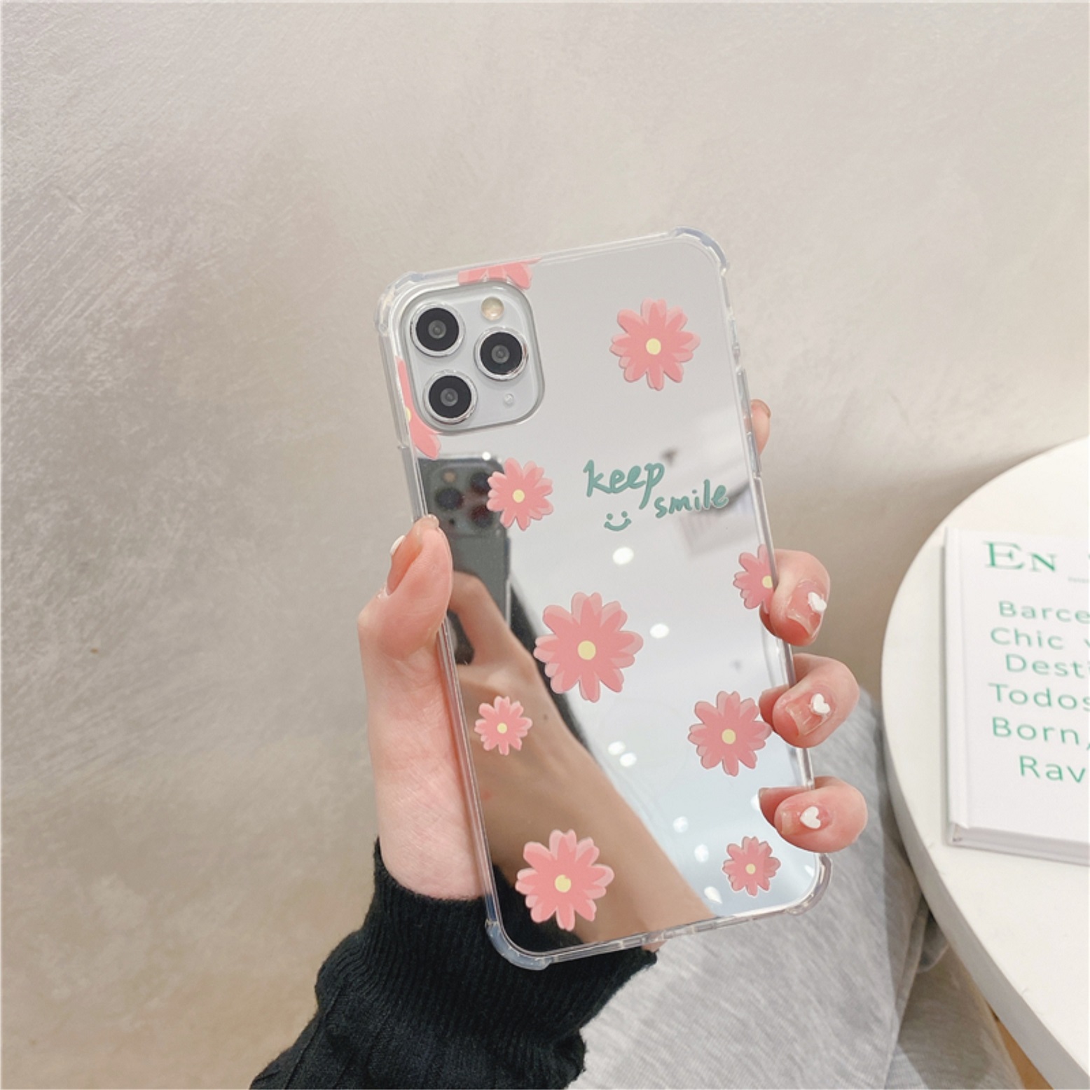 Ốp Lưng Gương Chống Sốc Flowers