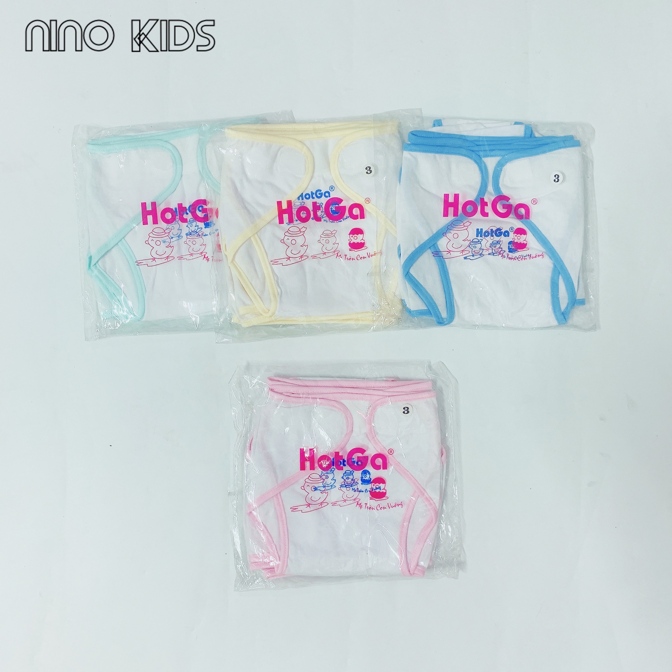 Combo 5 Tã Dán Vải Cho Bé Sơ Sinh Dán Cao Cấp Hotga (1 bịch 5 cái) Size 1/2/3/4