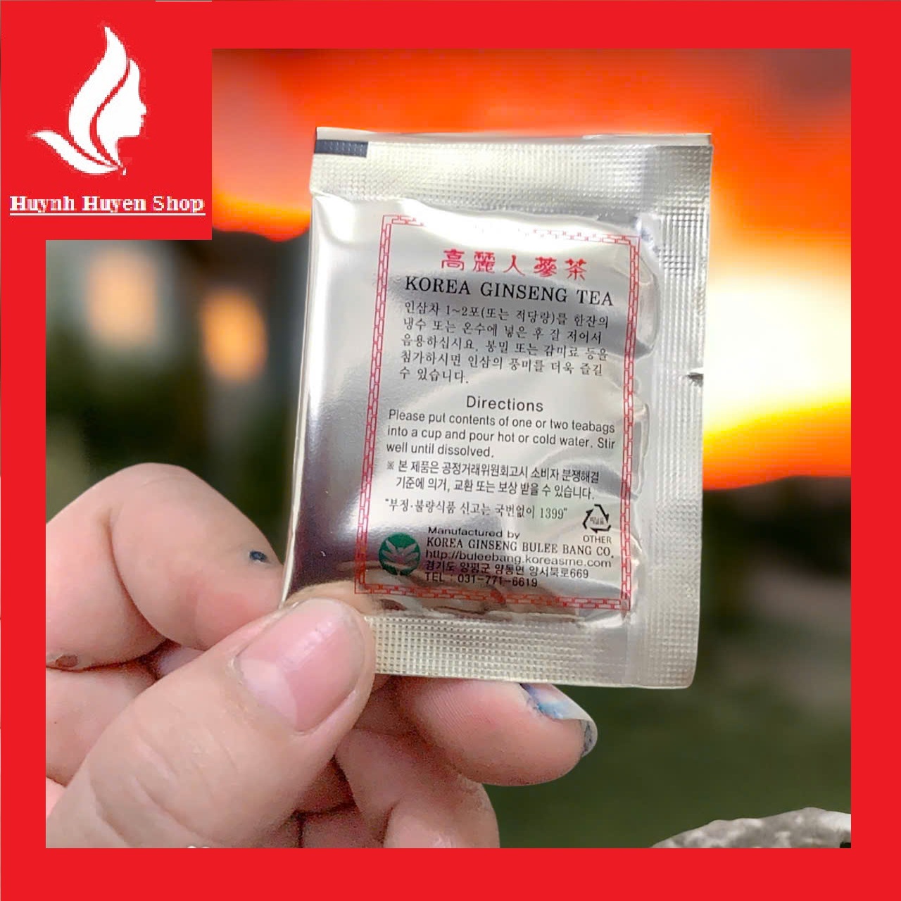 [Auth-Giá Sỉ] Trà sâm Hàn Quốc Korean Ginseng Tea Hàn Quốc hộp (100 gói*3g)