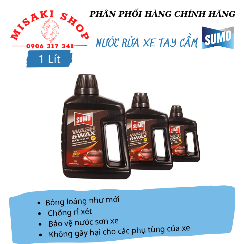 [HCM]Combo 2 Nước Rửa Xe SUMO 1 Lít | MISAKISHOP