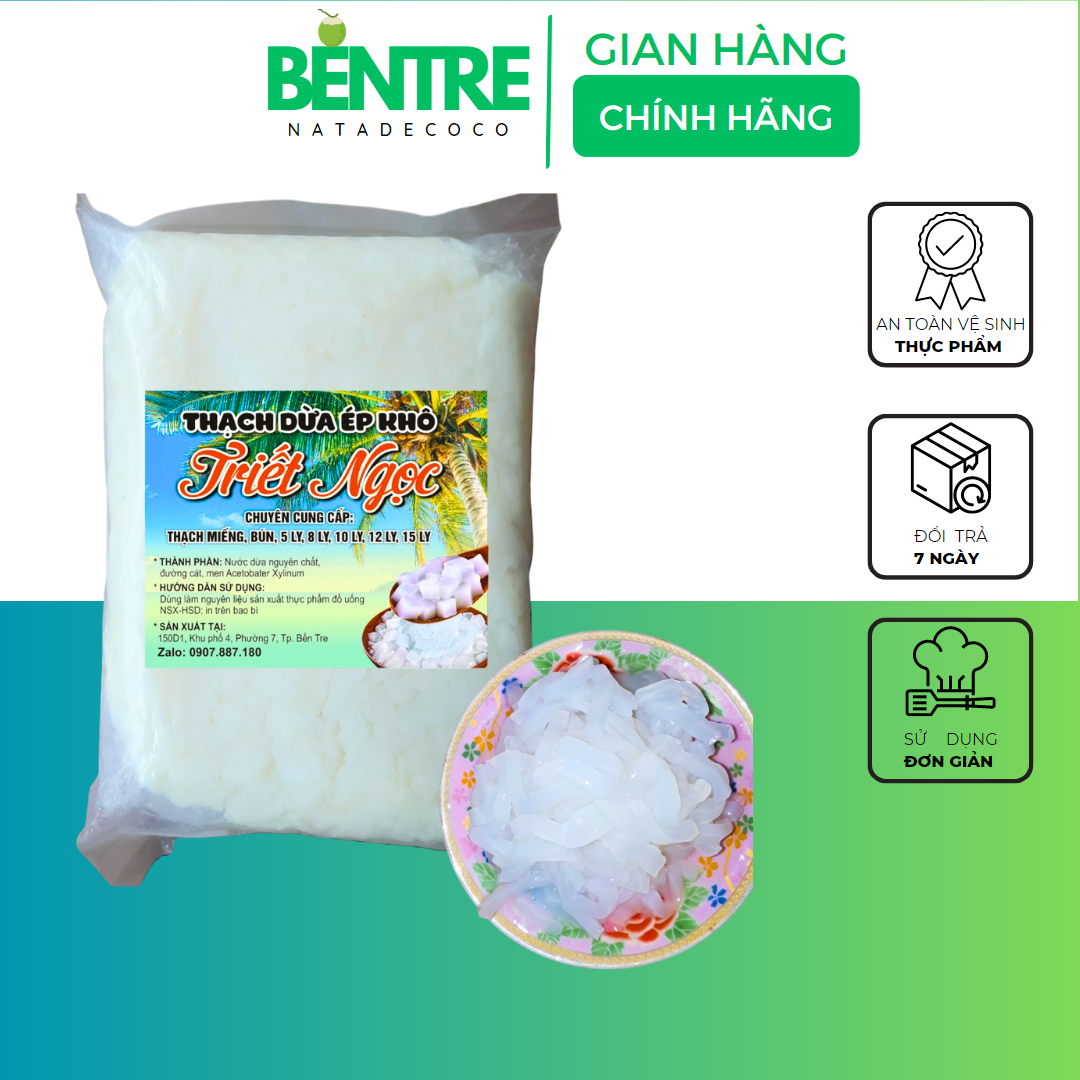 1KG Thạch Dừa Dạng Sợi Bún  ( thô ) - Tặng hương