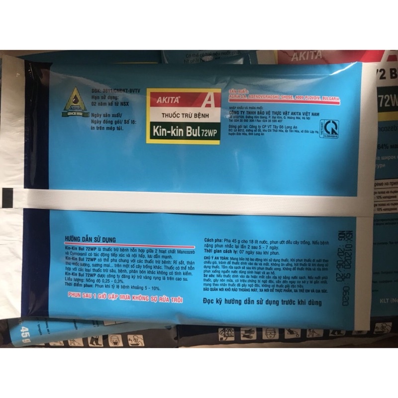 Thuốc trừ nấm Kin - Kin Bul 72WP Gói 45Gram