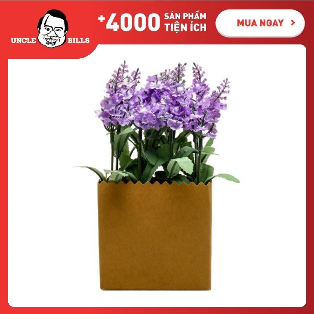 Chậu hoa giả đặt bàn UBL DF0309 (tím đậm)