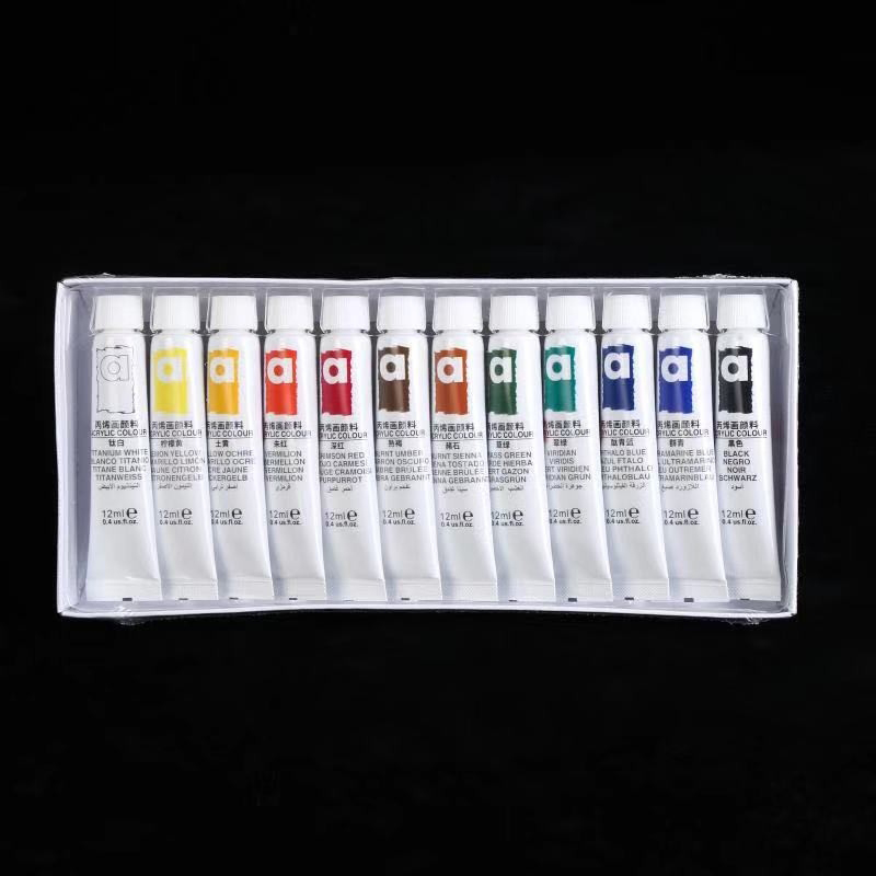 Sét bột vẽ cọ bản 12 màu trang trí móng làm nail mi